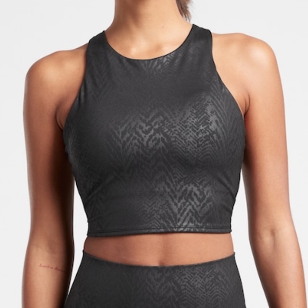 Athleta Conscious Embossed Crop Bra A-C